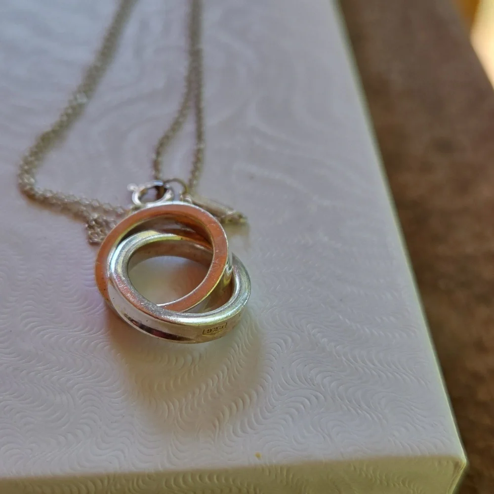 Tiffany 1837 Sterling Silver Double Ring Necklace - Picture 5 of 5
